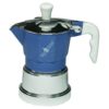 Silver TopMoka Espresso Machine Sky Blue